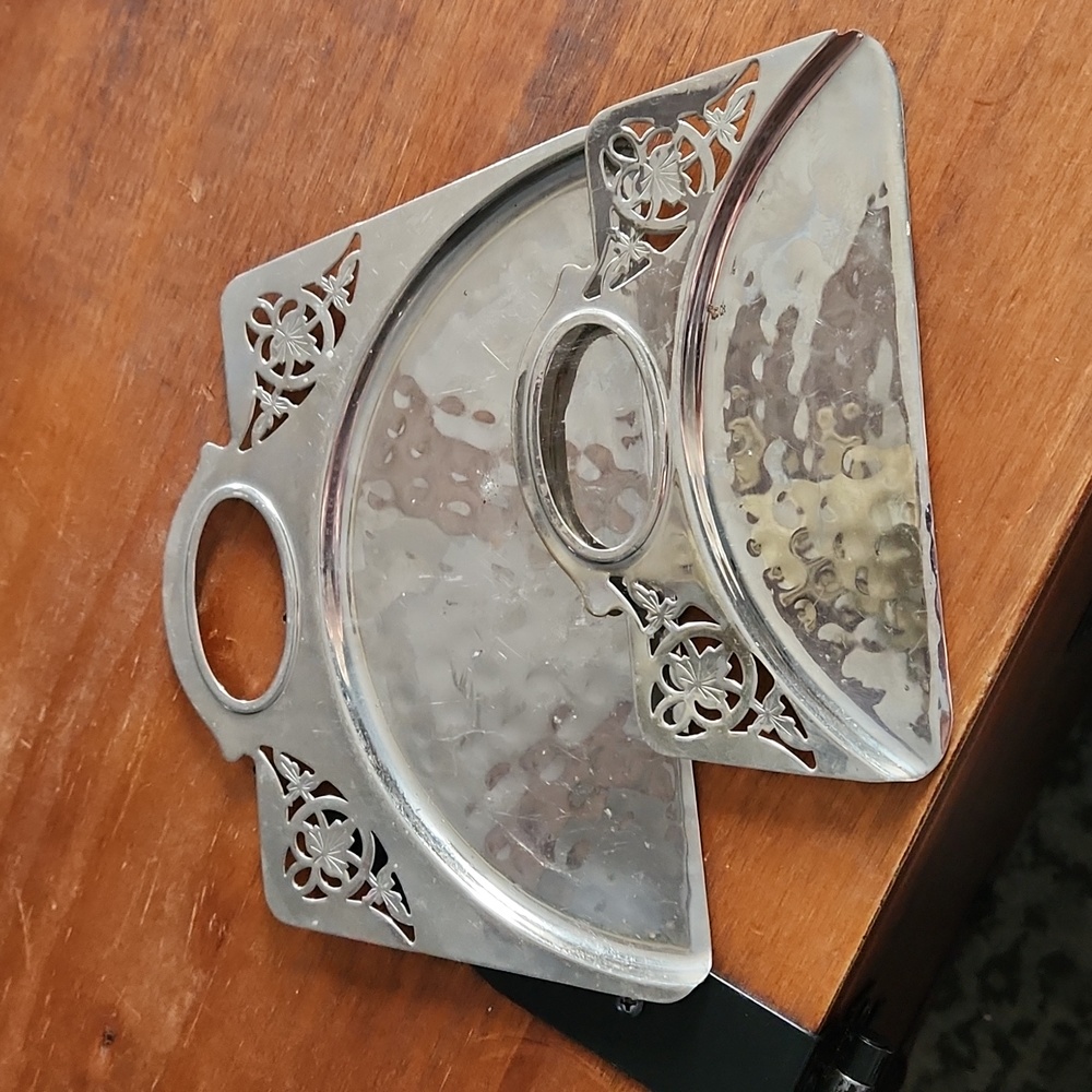 Antique farberware crumb table butler